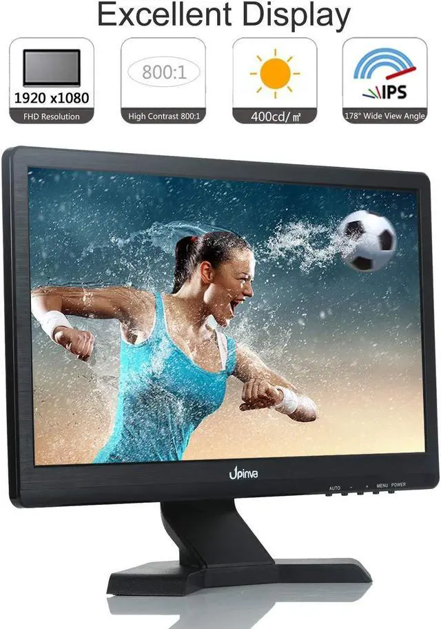 Alt view image 2 of 5 - 15.6 inch Professional IPS Monitor LCD Display Security Camera Office PC Mobile Monitor 1920x1080 Full HD Multifunctional Gaming Monitor with HDMI BNC VGA AV USB Input Surveillance Camera with Stand1