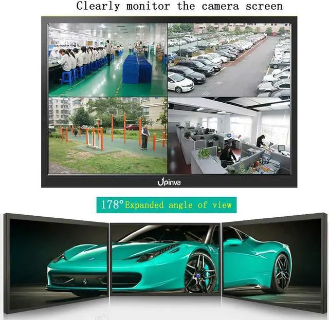 Alt view image 3 of 5 - 15.6 inch Professional IPS Monitor LCD Display Security Camera Office PC Mobile Monitor 1920x1080 Full HD Multifunctional Gaming Monitor with HDMI BNC VGA AV USB Input Surveillance Camera with Stand1
