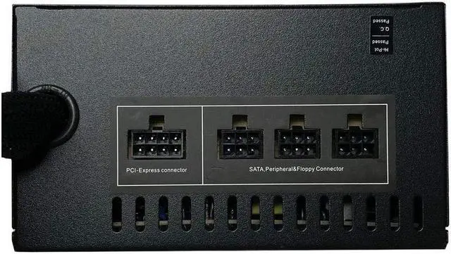 Alt view image 4 of 5 - Apevia ATX-ES600W Essence 600W ATX Semi-Modular Gaming Power Supply with Auto-Thermally Controlled 120mm Black Fan, 115/230V Switch, All Protections