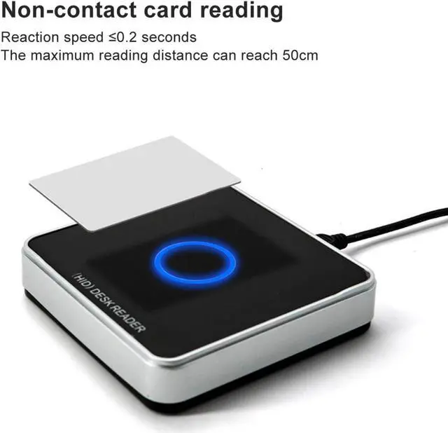 Alt view image 2 of 5 - UHF RFID Card Reader Writer, 915MHZ RFID Reader Writer USB Desktop Reader Writer NonContact Electronic Tag Access Control System Plug and Play