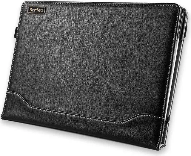 Alt view image 4 of 5 - Berfea Laptop Case Cover for Lenovo IdeaPad Flex 5/5i 14 inch 14IIL 14ITL 14ALC 14IWL 14API 14ALC05 Notebook Sleeve PU Leather Stand Hard Protective Skin