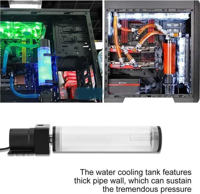 Alt view image 4 of 5 - Pump Reservoir Combo,19W 12V CPU Water Cooling Pumpe,G1/4 Thread,800L/H, PC CPU Water Cooling System Heat Exchanger Tool(160mm)
