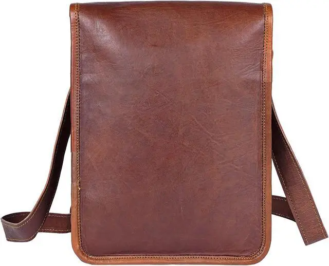 Alt view image 4 of 4 - cuero 11 inch Handmade Crossbody Shoulder Genuine Leather iPad/Tablet Vintage Messenger Bag For 10.5 inch iPad Pro for Women & Men - Gift for Him Her