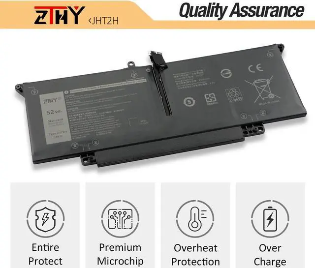 Alt view image 5 of 5 - ZTHY 52Wh JHT2H Laptop Battery Compatible with Dell Latitude 7310 7410 Series Notebook P34S P34S001 35J09 0WY9MP 04V5X2 HRGYV 0HRGYV 7.6V 6500mAh 4-Cell