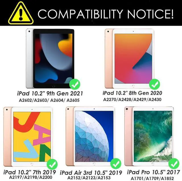 Alt view image 2 of 5 - eoso Trackpad iPad Keyboard Case for Apple iPad 10.2" 2021 9th&8th&7th Gen, Air 3,Pro 10.5-7 Color Backlight,Touchpad Detachable Slim Cover with Pencil Holder (10.2"/10.5",Black)