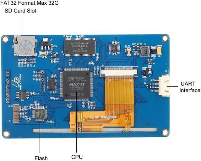 Alt view image 5 of 5 - Ferwooh Nextion Basic Display 4.3'' NX4827T043 4.3inch TFT Resistive Touch Screen Panel 480X272 UART HMI Intelligent LCD Display Module
