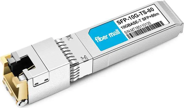Alt view image 5 of 5 - 10G SFP+ to RJ45 for Cisco SFP-10G-T-80 Compatible, 10GBASE-T SFP+ Copper RJ-45 80m Transceiver Module Pack of 4