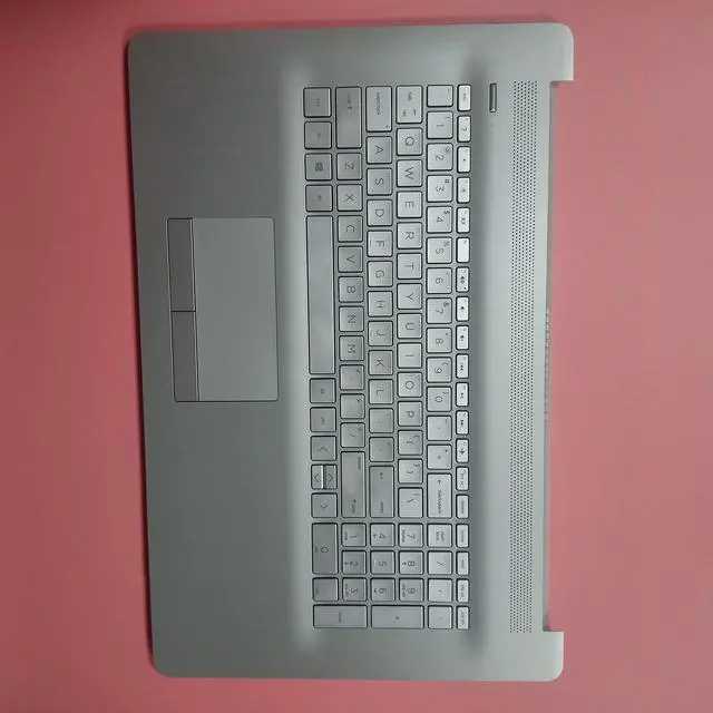Alt view image 3 of 5 - Replacement for HP Pavilion17BY 17-by 17CA 17-CA Laptop Upper Case Palmrest Keyboard with Backlit Touchpad 2020 Year Assembly Part L92784-001 6070B1714503 Silver