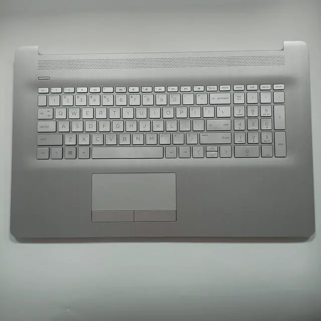 Alt view image 5 of 5 - Replacement for HP Pavilion17BY 17-by 17CA 17-CA Laptop Upper Case Palmrest Keyboard with Backlit Touchpad 2020 Year Assembly Part L92784-001 6070B1714503 Silver