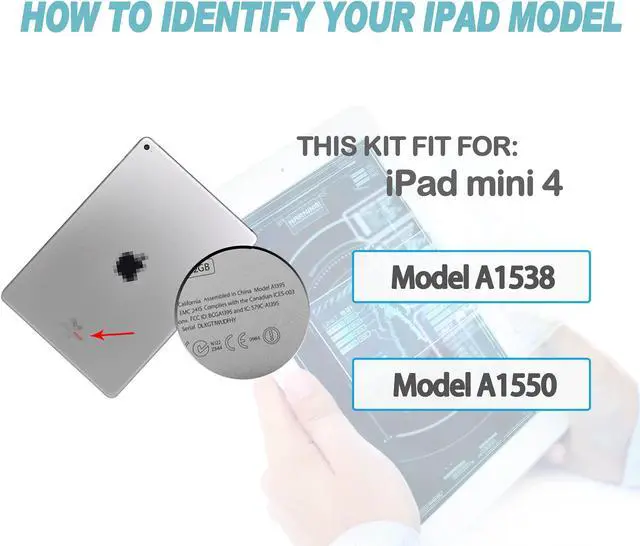 Alt view image 3 of 5 - FixCracked Replacement LCD Screen and Glass Touch Digitizer for ipad Mini 4 with Professional Tool Kit(White)