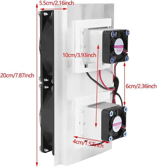 Alt view image 4 of 5 - Garosa 110V Thermoelectric Cooler Kit Semiconductor Refrigeration Cooler Kit Refrigerator Cooling System Peltier DIY Air Cooling Device with Power(US Plug)