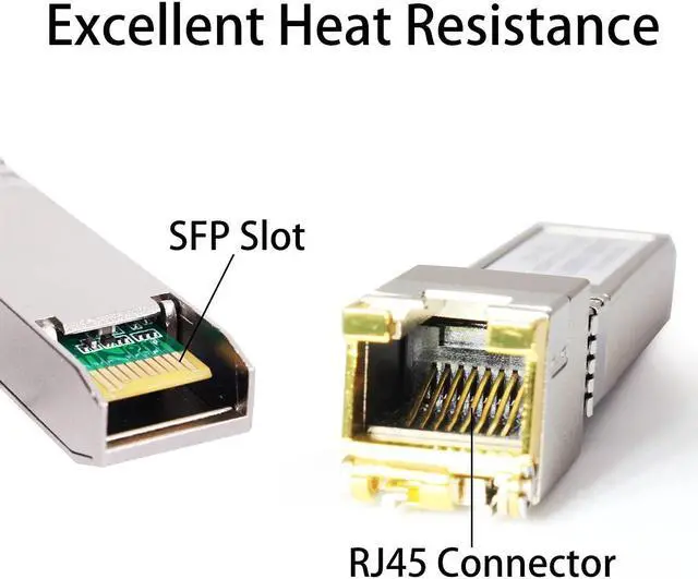 Alt view image 4 of 5 - 10G SFP+ RJ45 Copper Transceiver, 10G T Copper Module 10GBase-T SFP CAT.6a/7 up to 30 Meters Compatible with Cisco,Ubiquiti,Netgear,D-Link,Supermicro,TP-Link,Broadcom Mikrotik,Unifi