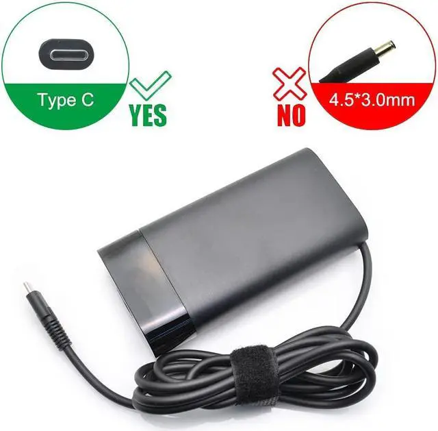 Alt view image 3 of 5 - HP Laptop Charger HP Spectre X360 HP 904144-850 904082-003 ADP-90FE 2ln85AA Envy X360 17-cw0097nr 90W 65W USB-C AC Adapter Power Supply for hp elitebook Charger