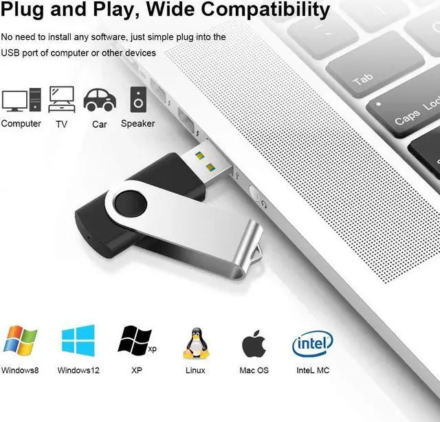 Alt view image 4 of 5 - KEXIN 20 Pack 32 GB Flash Drive 3.0 Thumb Drive 32G Transfer Speed Up to 80MB/s Swivel USB 3.0 Flash Drive 20 Pack 3.0 Jump Drive Black