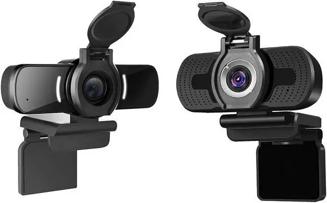 Main image of LarmTek 1080p Full Hd Webcam with Webcam Cover, Roll over image to zoom in Computer Camera with Microphone