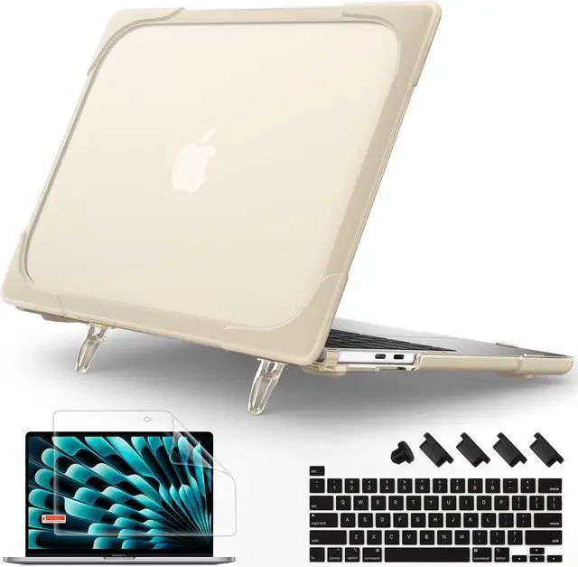 Main image of May Chen for MacBook Pro 16 inch Case 2019 Release A2141, Strong Case [Heavy Duty][Dual Layer] Hard Case Cover with Rubberized TPU Bumper for MacBook Pro 16" with Touch Bar and Touch ID, Khaki