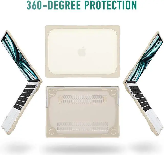 Alt view image 2 of 5 - May Chen for MacBook Pro 16 inch Case 2019 Release A2141, Strong Case [Heavy Duty][Dual Layer] Hard Case Cover with Rubberized TPU Bumper for MacBook Pro 16" with Touch Bar and Touch ID, Khaki