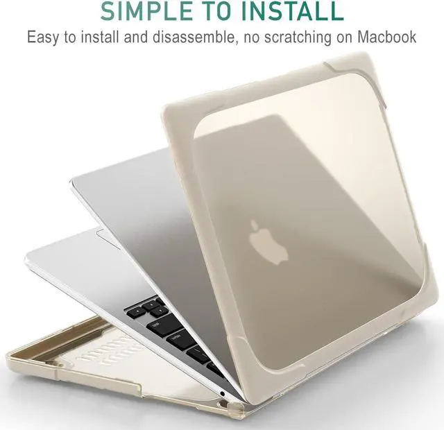 Alt view image 4 of 5 - May Chen for MacBook Pro 16 inch Case 2019 Release A2141, Strong Case [Heavy Duty][Dual Layer] Hard Case Cover with Rubberized TPU Bumper for MacBook Pro 16" with Touch Bar and Touch ID, Khaki