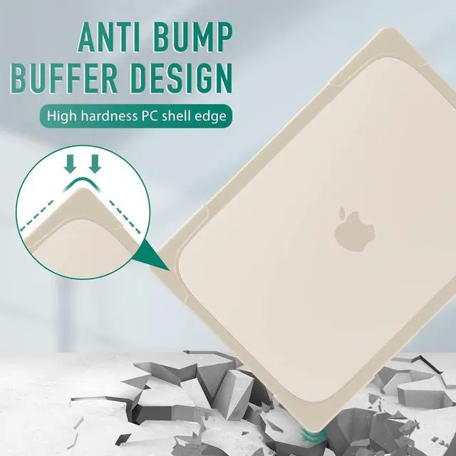 Alt view image 5 of 5 - May Chen for MacBook Pro 16 inch Case 2019 Release A2141, Strong Case [Heavy Duty][Dual Layer] Hard Case Cover with Rubberized TPU Bumper for MacBook Pro 16" with Touch Bar and Touch ID, Khaki