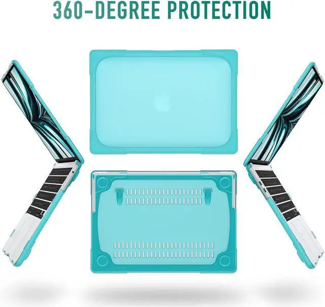 Alt view image 2 of 5 - May Chen for MacBook Pro 16 inch Case 2019 Release A2141, Strong Case [Heavy Duty][Dual Layer] Hard Case Cover with Rubberized TPU Bumper for MacBook Pro 16" with Touch Bar and Touch ID, Blue