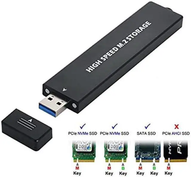 Alt view image 4 of 5 - NFHK USB 3.0 to NVME M-Key M.2 NGFF SATA SSD External PCBA Case Conveter Adapter RTL9210B Chipset