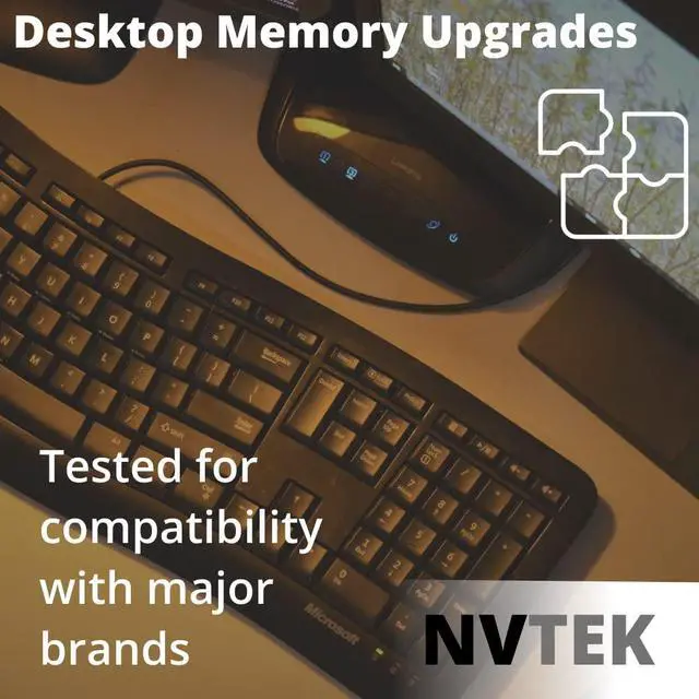 Alt view image 4 of 5 - 128GB (4X32GB) DDR4 2666MHZ PC4-21300 Non-ECC UDIMM KIT NVTEK Desktop PC Computer Memory