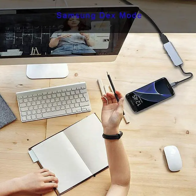 Alt view image 5 of 5 - QCEs USB C to HDMI Multiport Adapter and USB C to HDMI Hub Compatible with Nintendo Switch
