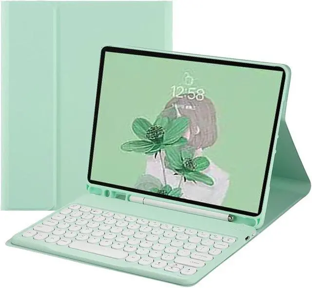 Main image of HENGHUI 2022 iPad Pro 11 4th Generation Keyboard Case Cute Round Key Color Keyboard Wireless Detachable BT Keyboard Cover for 2021/2020 iPad Pro 11 inch 3rd/2nd Generation (iPadPro11, MintGreen)