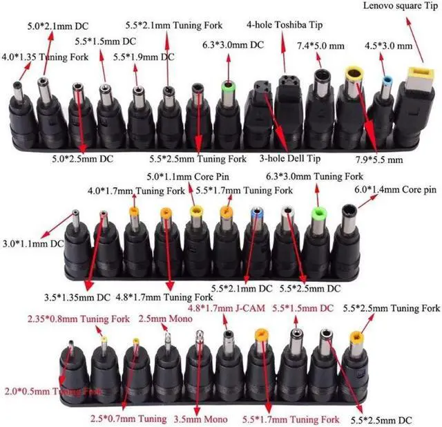 Alt view image 5 of 5 - Universal Power Adapter, 120W Home/Car Use Notebook Power Adapter Laptop Power Supply Portable USB Computer Charging With 34 DC Connectors (US)