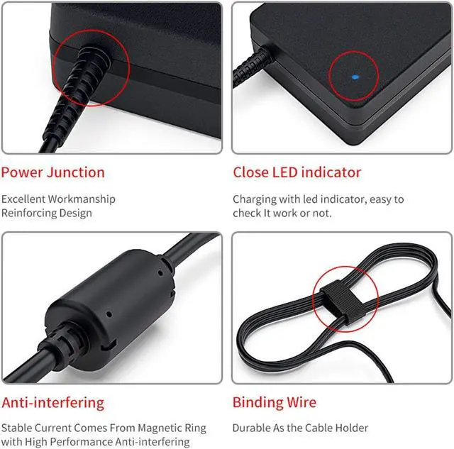 Alt view image 3 of 5 - Delippo 19.5v 6.9A Laptop Adapter for HP TPN-DA11 L15534-001 TPN-CA13 Pavilion bc400ur Spectre 15 x360 omen 15 17 Pavilion Gaming 15 17
