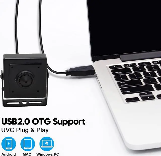 Alt view image 4 of 5 - SVPRO USB Camera - 1080P HD Webcam with Pinhole Lens, 3.7mm Wide Angle, Low Lux for Windows, MAC, Linux, Android