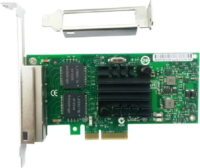 Alt view image 3 of 5 - 1GbE Ethernet Card I340-T4 Quad RJ-45 Copper Ports PCIE X4 Ethernet Server Network Adapter(NIC) E1G44HTBLK Compatible Intel 82580 Chip with Low Profile Bracket