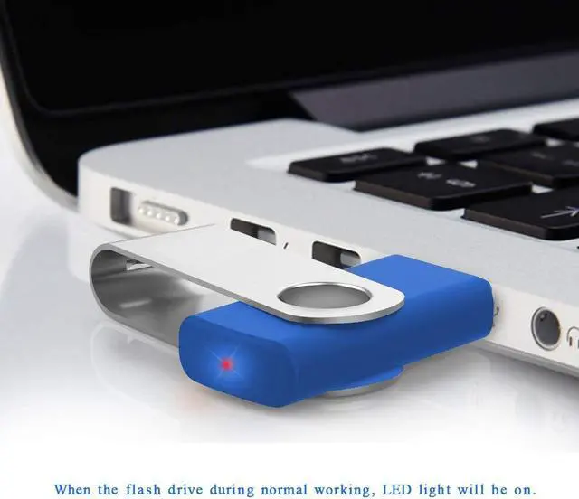 Alt view image 5 of 5 - TOPESEL 10 Pack 32GB USB 3.0 Flash Drive Memory Stick Thumb Drives (5 Mixed Colors: Black Blue Green Red Silver)