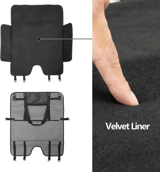 Alt view image 4 of 5 - Trunab Travel Carrying Case for 27" LCD Screens and Monitors, With Padded Velvet Lining, Protective Monitor Bag Compatible With iMac 27" and Accessories, Grey (Patented Design)