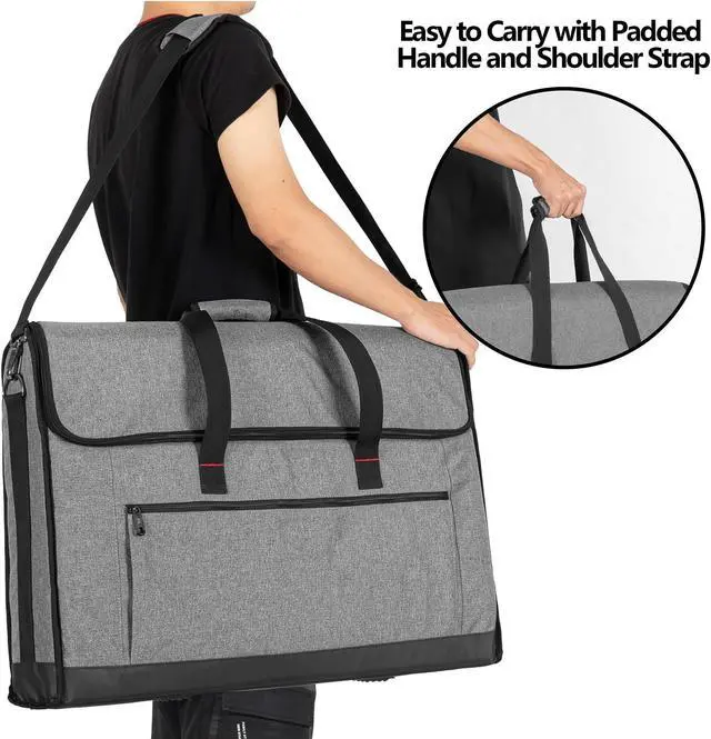Alt view image 5 of 5 - Trunab Monitor Carrying Case 24-27 Inch Padded Travel Bag Hold Up to 2 LCD Screens/TVs, Not Compatible with iMac, with Accessories Pocket, Shoulder Strap