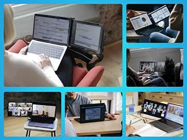 Main image of New Mobile Pixels Duex Plus Portable Monitor, 13.3" Full HD 1080P IPS Dual Laptop Monitor, USB C/USB A Plug and Play Portable Display,Windows,Mac,Android,Switch Compatible