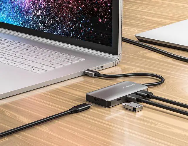 Main image of Juiced Systems QuadHUB Power - USB-C Generation 2 10Gbps 100 Watt Power Delivery Hub - 2X USB-C 10Gbps Ports - 2X USB-A 10 Gbps Ports