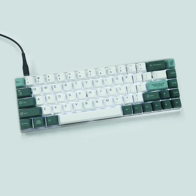 Main image of 144 Keys Botanical Cherry Profile PBT Dye Sub Keycaps for MX Mechanical Keyboard GMMK Filco Ducky 104 TKL GK61 KBD75 96 GK64 68 (144 Key Botanical)