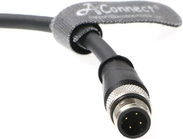 Alt view image 4 of 5 - AConnect M12-RJ45-Cat5e-Cable D-Code 4 Pin Male to RJ45 Male Ethernet Shielded Cable for Industrial Camera Waterproof 10M