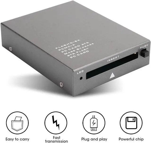 Alt view image 2 of 5 - USB 2.0 PCMCIA Card Reader, USB2.0 Interface to PC Card ATA, PCMCIA, PC Card Memory Card Reader Support 20MB-20G, Plug and Play, Hot Swap