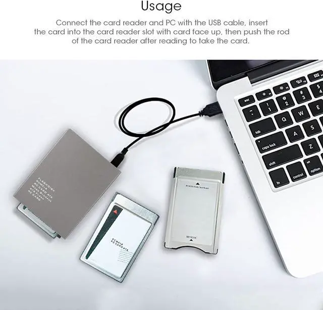 Alt view image 5 of 5 - USB 2.0 PCMCIA Card Reader, USB2.0 Interface to PC Card ATA, PCMCIA, PC Card Memory Card Reader Support 20MB-20G, Plug and Play, Hot Swap