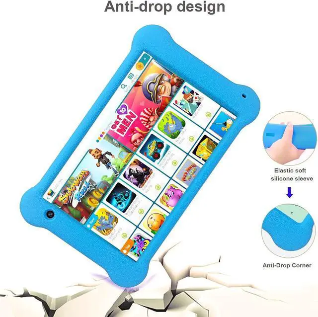 Alt view image 5 of 5 - ANXONIT Kids Tablet, 7 inch WiFi Android 11 Tablet for Kid, Full HD 1920x1200 IPS Screen, 2GB RAM 32GB ROM,Kidoz Game Education Apps (Blue)