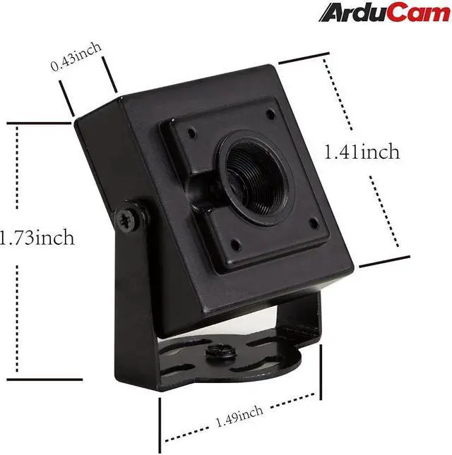 Alt view image 3 of 5 - Arducam 4K 8MP IMX219 Autofocus USB Camera Module with Metal Case, 1080P Mini UVC USB2.0 Video Webcam with Microphone, 3.3ft/1m Cable for Computer, Laptop, Raspberry Pi, Jetson Nano