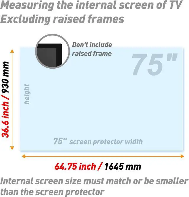 Alt view image 2 of 5 - BU TV Screen Protectors Anti-Glare TV Screen Protector Filter Out Blue Light Anti Scratch Film for 75 Inch