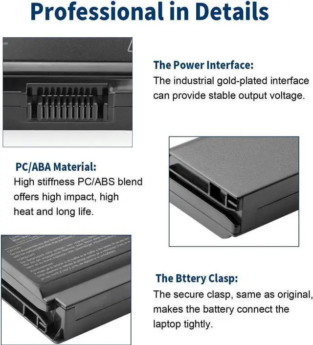 Alt view image 2 of 5 - PA3817U-1BRS Battery 10.8V 48Wh 6-Cell Li-ion Compatible with Toshiba Satellite L755 L655 PABAS228 PA3819U-1BRS C655 C675 C675D L645 L645D L655D L675 L675D L745 L755D P745 P755 P775 M645 A660 A655