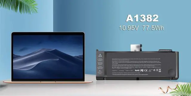 Alt view image 2 of 5 - AN*GWEL A1286 A1382 Laptop Battery for MacBook Pro 15 inch Early 2011 Late 2011 Mid 2012 MC721LL/A, MC723LL/A, MD035LL/A,MD318LL/A,MD322LL/A,MD103LL/A,MD104LL/A[10.95V 77.5Wh]
