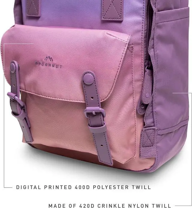 Alt view image 4 of 5 - Doughnut Macaroon Sky Series 16L Travel College School Lightweight Casual Bookbag Backpack for Women Girls with Laptop Compartment Fit 14Inch Notebook