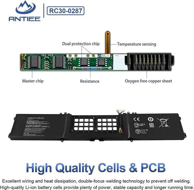 Alt view image 3 of 5 - ANTIEE RC30-0287 Battery for Razer Blade Pro 17 (2019/2020) Series, RZ09-0287 RZ09-02876 RZ09-02877 RZ09-02878 RZ09-03146 RZ09-02876E92-R3U1 RZ09-03295 RZ09-03297 RZ09-03295E42 15.4V 70.5Wh