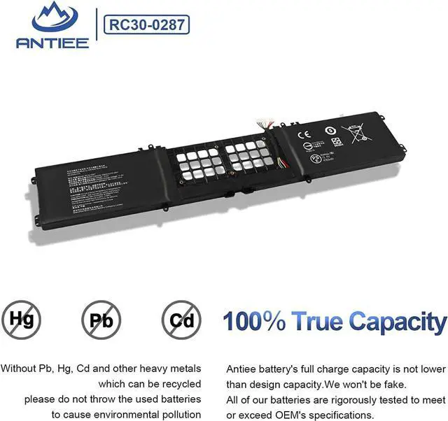 Alt view image 4 of 5 - ANTIEE RC30-0287 Battery for Razer Blade Pro 17 (2019/2020) Series, RZ09-0287 RZ09-02876 RZ09-02877 RZ09-02878 RZ09-03146 RZ09-02876E92-R3U1 RZ09-03295 RZ09-03297 RZ09-03295E42 15.4V 70.5Wh