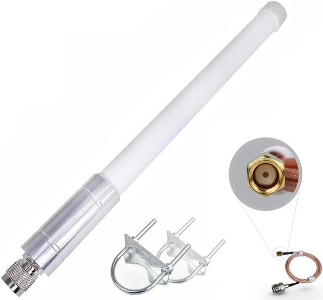 Main image of FRRMNHT 3dbi LoRa Gateway Antenna with Brackets Omni-Directional Glass Fiber Waterproof Outdoor LoRaWAN Antenna for Helium Hotspot HNT Miner Mining 915MHz N-Male SMA Connect Cable